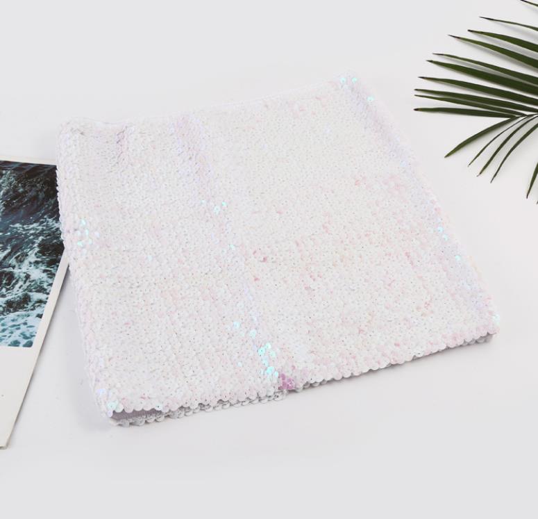 Womens Stage Wear Sparkly Sequin Mermaid Crop Tops Strapless Metallic Stretch Tube Tops Sexy Bling Party Clubwear Costume Camisoles