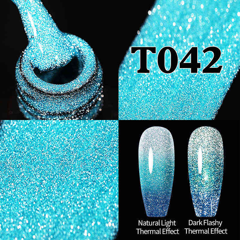 NXY Nail Gel 7 5ml Reflective Glitter Polish Dark Flashy Thermal Art Vernish Semi Permanent 0328