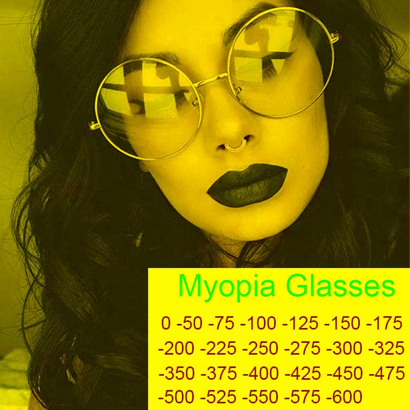 Sunglasses Anti Blue Light Ray Finished Myopia Glasses For Women Metal Frame Big Round Eyeglasses Retro Prescription Shortsighted EyewearSun
Sunglasses Anti Blue Light Ray Finished Myopia Glasses For Women Metal Frame Big Round Eyeglasses Retro Prescription Shortsighted EyewearSun