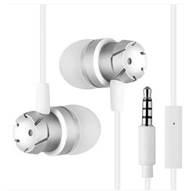 Metal 3.5mm wired earphone with mic In-Ear Headset For Mobile Phone PC Gaming Ultra Bass Super Sound Earbud Music Earphones