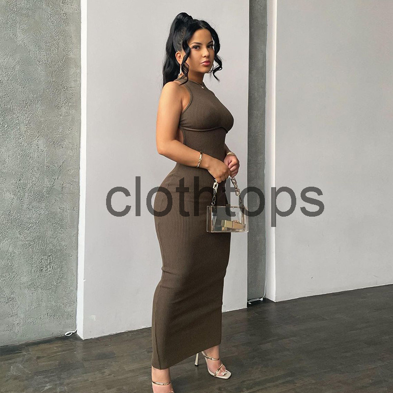 Br22y076 women' 2022 spring and summer new sexy sleeveless backless long back slit slim dress, Gray
Br22y076 women' 2022 spring and summer new sexy sleeveless backless long back slit slim dress, Gray