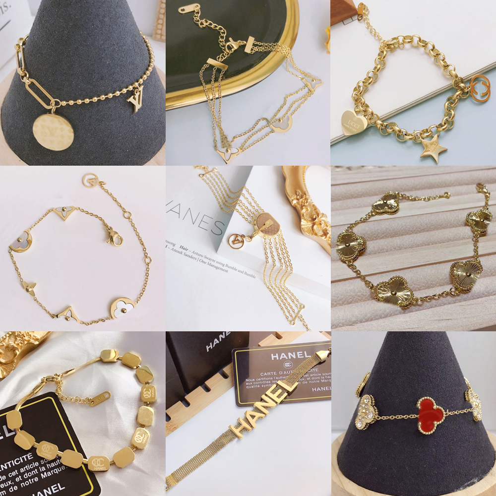 New Fashionable Female Women Bracelets Bangle Bracelet Wristband Cuff Chain 18K Gold Plated Stainless steel Womens Lovers Gift Wedding Jewelry -1
New Fashionable Female Women Bracelets Bangle Bracelet Wristband Cuff Chain 18K Gold Plated Stainless steel Womens Lovers Gift Wedding Jewelry -1