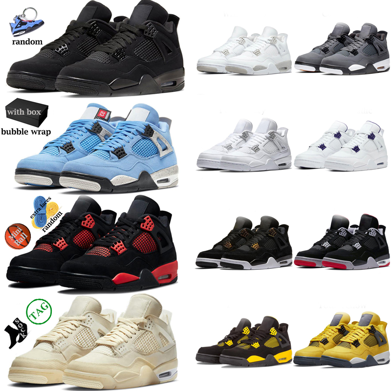 Jumpman 4 4s Black Cat Basketball Shoes Red Thunder Sail University Blue Neon White Oreo Bred Pure Money White Cement Cool Grey Men Women Trainers Sport Sneakers, #26
Jumpman 4 4s Black Cat Basketball Shoes Red Thunder Sail University Blue Neon White Oreo Bred Pure Money White Cement Cool Grey Men Women Trainers Sport Sneakers, #26