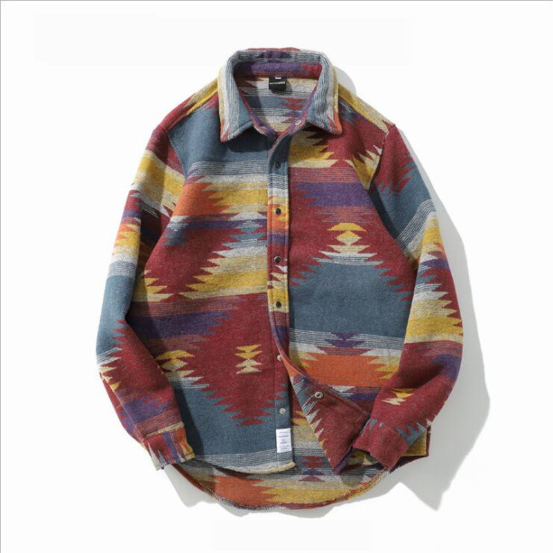 Dropship Hip Hop Tie Dye Snap Button Long Sleeve Shirts Men Fashion Casual Streetwear Dress Shirt Coats Male Hipster Tops 220322