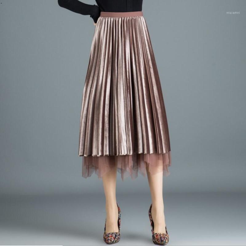 Skirts 1205 Girl Two-sided Pleated Skirt Irregular Velvet Mesh Autumn Winter Long Women, Black
Skirts 1205 Girl Two-sided Pleated Skirt Irregular Velvet Mesh Autumn Winter Long Women, Black