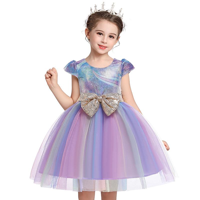 Girl's Dresses Flower Girls Dress Costumes Wedding Party Clothes Sequins Lace Gown Princess Summer Children Tutu Puff, Purple
Girl's Dresses Flower Girls Dress Costumes Wedding Party Clothes Sequins Lace Gown Princess Summer Children Tutu Puff, Purple