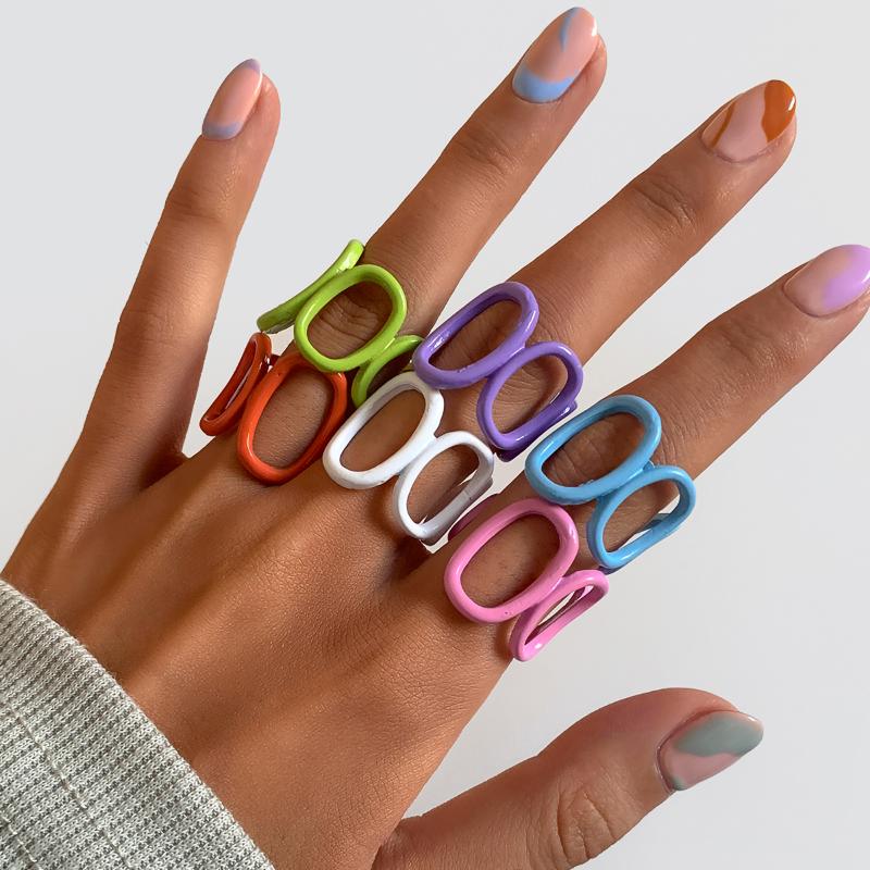 Cluster Rings IngeSight.Z 6 Colors Punk Geometric Hollow Out Open For Women Girls Charm Rainbow Colorful Couple Jewelry WeddingCluster
Cluster Rings IngeSight.Z 6 Colors Punk Geometric Hollow Out Open For Women Girls Charm Rainbow Colorful Couple Jewelry WeddingCluster