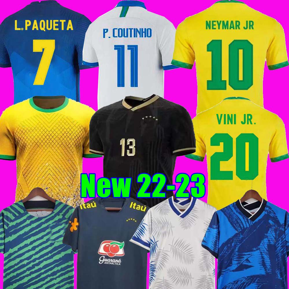 2022 2023 Camiseta de futbol PAQUETA COUTINHO bRAZILS football shirt FIRMINO soccer jersey brasil maillots de football MARQUINHOS VINI JR ANTONY SILVA DANI ALVES, Training adult
