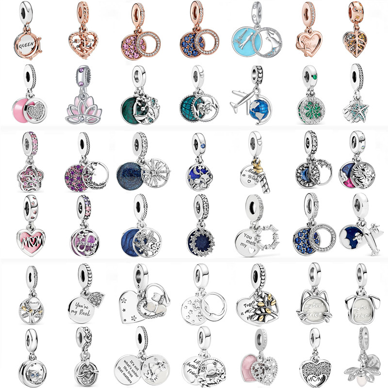 New Popular 925 Sterling Silver European Variety Double Pendant Star Snowflake Tree Sparkling Beads for Original Pandora Silver Bracelet Women DIY Jewelry
New Popular 925 Sterling Silver European Variety Double Pendant Star Snowflake Tree Sparkling Beads for Original Pandora Silver Bracelet Women DIY Jewelry