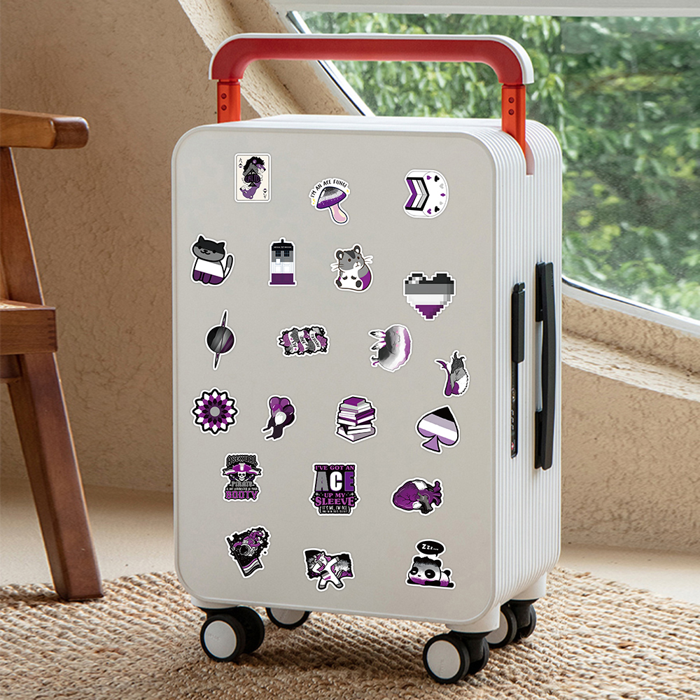 62Pcs Asexual Pride Stickers Graffiti Kids Toy Skateboard car Motorcycle Bicycle Sticker Decals Wholesale