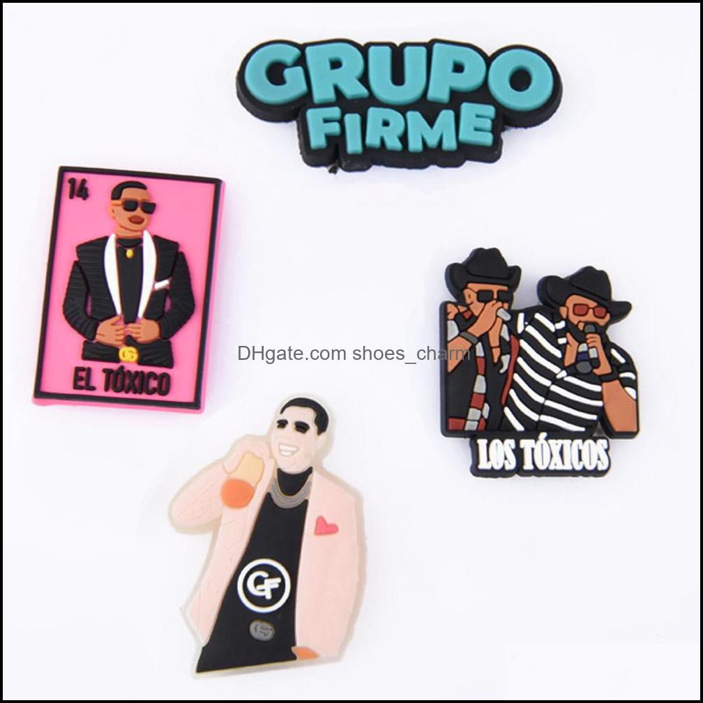 moq100pcs Shoe Parts Accessories Shoes Whosale Grupo Firme Croc Charms Fit For Clog And Wristband Bracelet Decoration Party Gifts Drop Delivery mix randomly
moq100pcs Shoe Parts Accessories Shoes Whosale Grupo Firme Croc Charms Fit For Clog And Wristband Bracelet Decoration Party Gifts Drop Delivery mix randomly