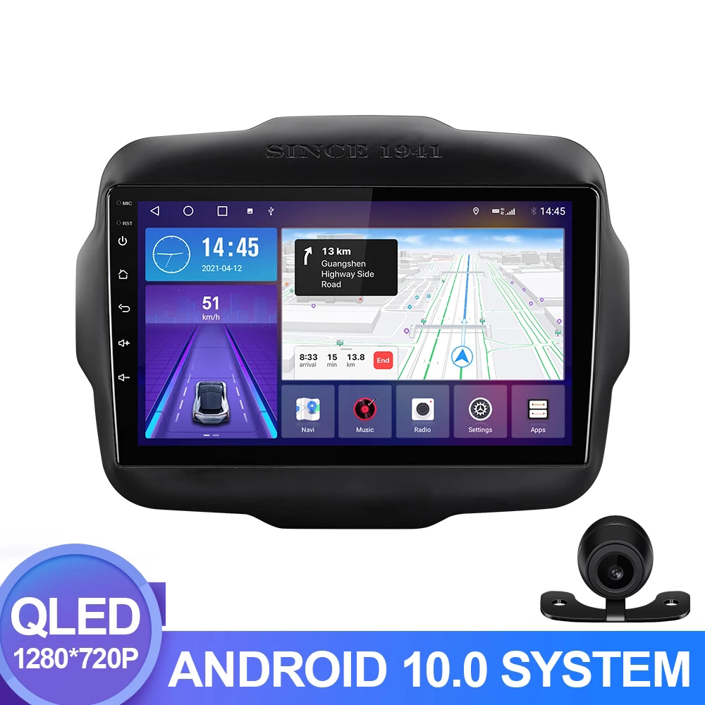 9 inch Android 10 full touch car Video multimedia system for Jeep Renegade 2016-2018 gps radio navigation
9 inch Android 10 full touch car Video multimedia system for Jeep Renegade 2016-2018 gps radio navigation