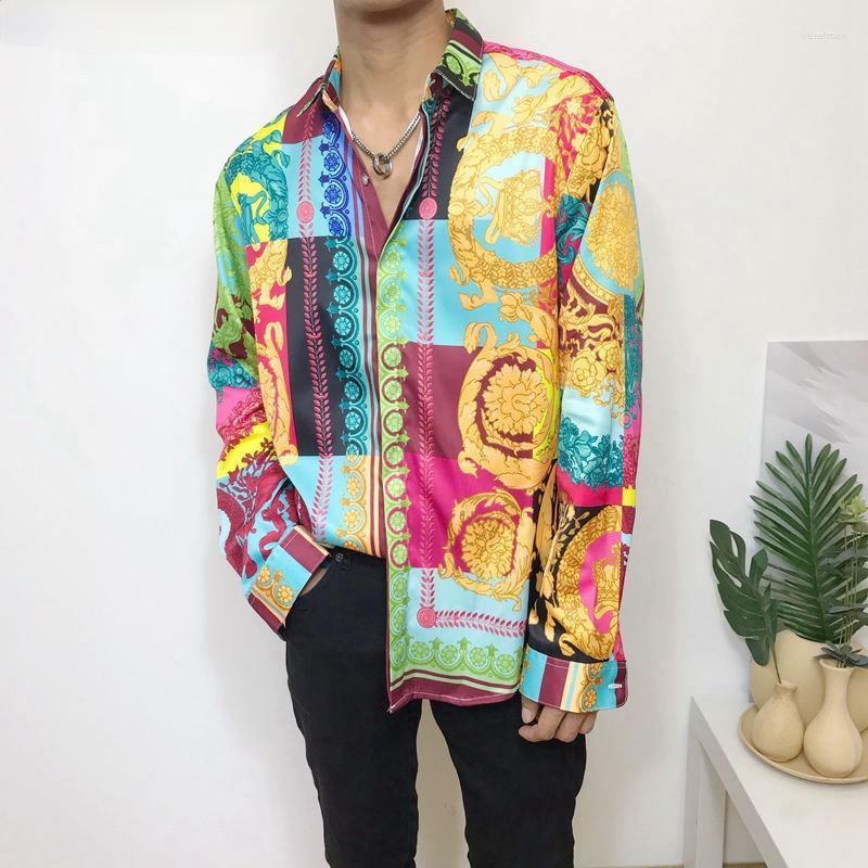Men's Dress Shirts Novelty Rainbow Crown Floral Men Fashion Baroque Fancy Shirt Luxury Print Design Casual Slim Fit Prom Party ClothesMen's, Mes flower shirt
Men's Dress Shirts Novelty Rainbow Crown Floral Men Fashion Baroque Fancy Shirt Luxury Print Design Casual Slim Fit Prom Party ClothesMen's, Mes flower shirt
