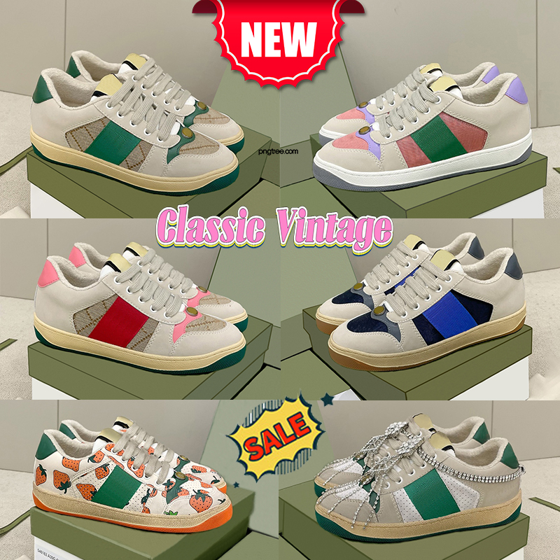 Dirty mens running shoes Classic Vintage Screener Leather Web Luxurys designer Sneaker obsidian grey jewelry embellished white green red low men women sneakers, 18 shoe box
Dirty mens running shoes Classic Vintage Screener Leather Web Luxurys designer Sneaker obsidian grey jewelry embellished white green red low men women sneakers, 18 shoe box