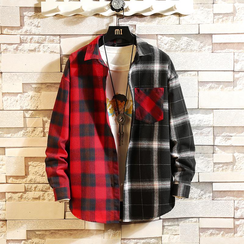 Men's Casual Shirts Flannel Plaid Shirt Spring Autumn Long Sleeve Soft Comfort Harajuku Vintage Patchwork Men, White;black
Men's Casual Shirts Flannel Plaid Shirt Spring Autumn Long Sleeve Soft Comfort Harajuku Vintage Patchwork Men, White;black