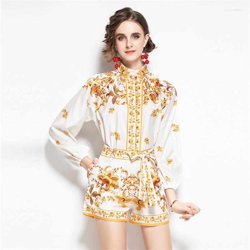 Women's Tracksuits 2022 High Quality Spring Autumn 2 Piece Set Women Lantern Sleeve Shirt Tops Two Shorts Designer Runway Suits, As picture
Women's Tracksuits 2022 High Quality Spring Autumn 2 Piece Set Women Lantern Sleeve Shirt Tops Two Shorts Designer Runway Suits, As picture