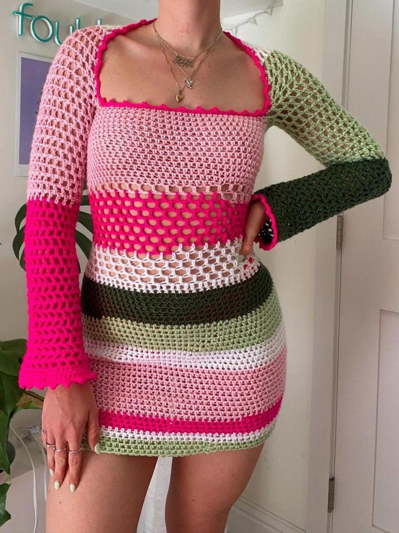 Casual Dresses Women Fashion Dress Long Sleeve Cutout Knitting Patchwork Spring Fall Summer Club Party DressCasual
Casual Dresses Women Fashion Dress Long Sleeve Cutout Knitting Patchwork Spring Fall Summer Club Party DressCasual