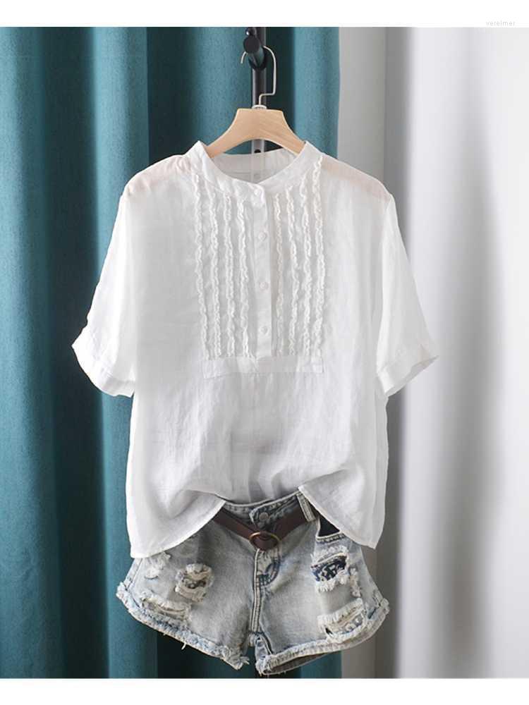 Women's Blouses & Shirts 3 Colors-- Lamtrip Linen Ruffles Tassel Design Short Sleeve Stand Collar Shirt Blouse 2022 Summer Vere22, Yellow
Women's Blouses & Shirts 3 Colors-- Lamtrip Linen Ruffles Tassel Design Short Sleeve Stand Collar Shirt Blouse 2022 Summer Vere22, Yellow