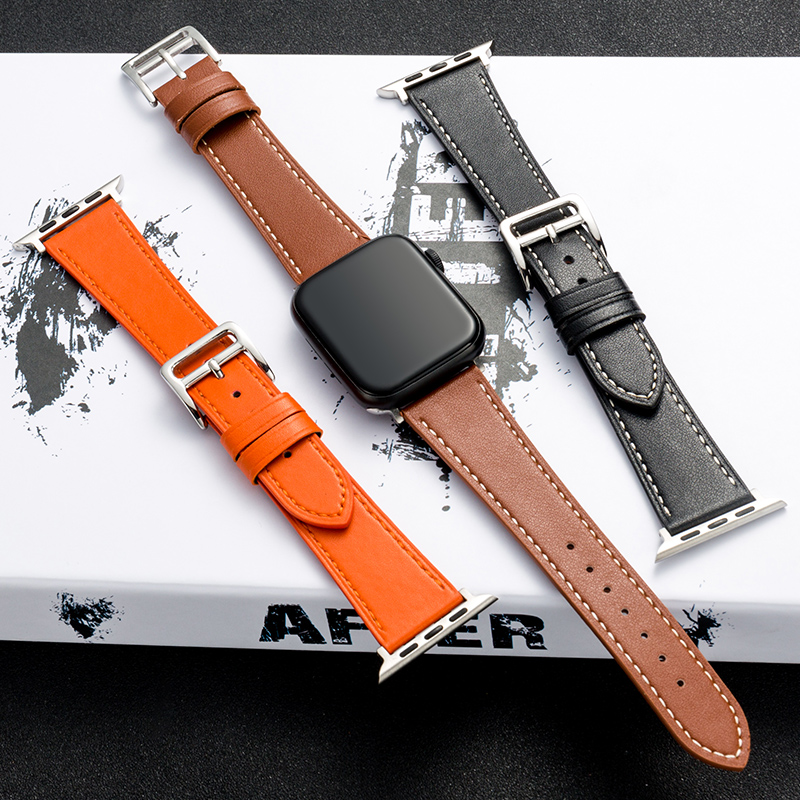 Factory Outlet For Watch Bands Business Leather Strap Men Ladies Universal iwatch Series 6 5 4 3 2 Black White Orange Yellow Blue 38 40 41 42 44 45mm