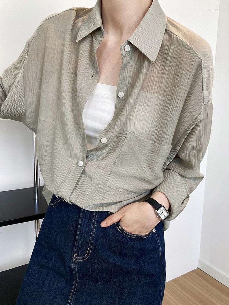 Women's Blouses & Shirts Lightweight Transparent Sunscreen Shirt Women's Summer Textured Air Conditioned Female Casual Clothing G613Wome, Green
Women's Blouses & Shirts Lightweight Transparent Sunscreen Shirt Women's Summer Textured Air Conditioned Female Casual Clothing G613Wome, Green