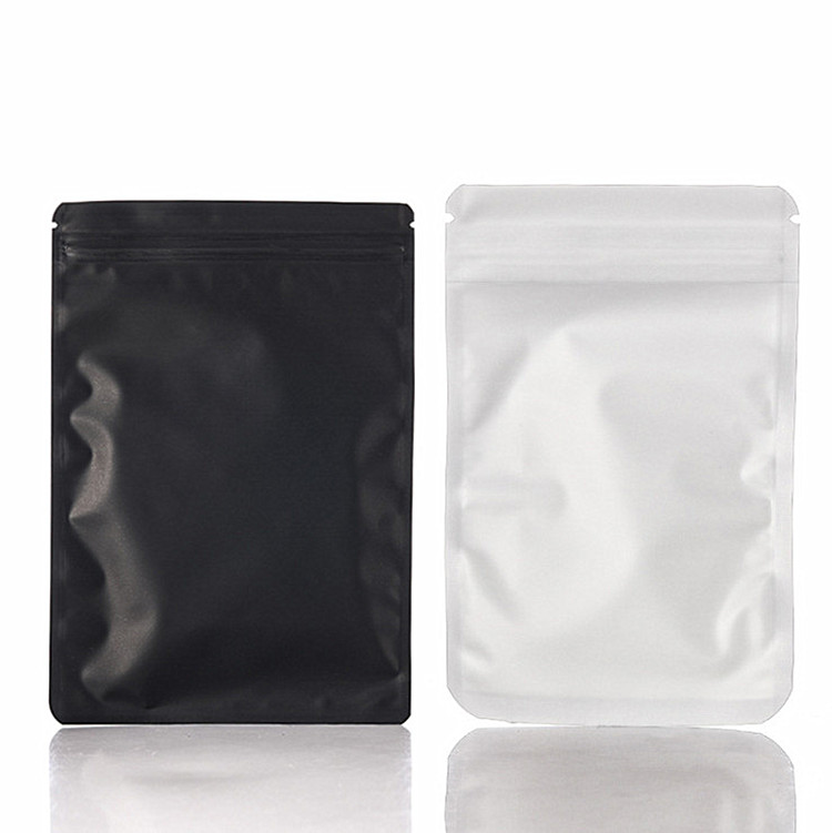 100pcs Flat Bottom Aluminum Foil Zip Lock Packaging Bags Resealable Snack Ground Coffee Beans Chocolate Tea Sugar Beaf Christmas Wedding Gifts Storage