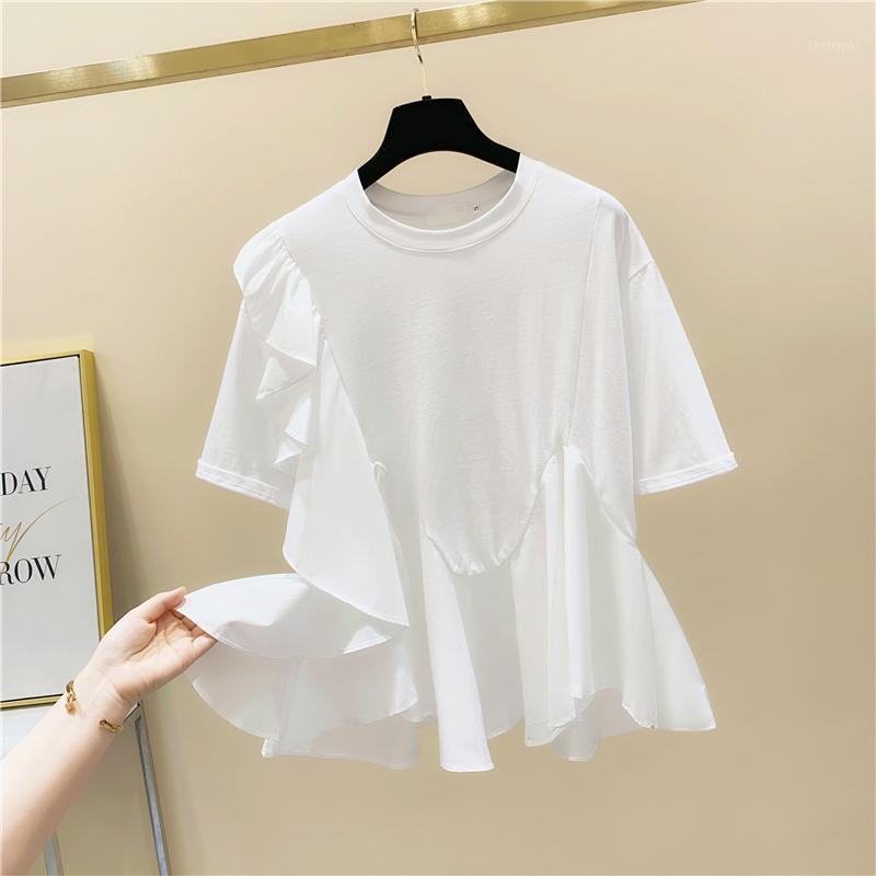 Women' T-Shirt Ruffled Stitching Loose-Fitting Pure Cotton Short Sleeves Female 2022 Summer Tide Harajuku Top, Black
Women' T-Shirt Ruffled Stitching Loose-Fitting Pure Cotton Short Sleeves Female 2022 Summer Tide Harajuku Top, Black