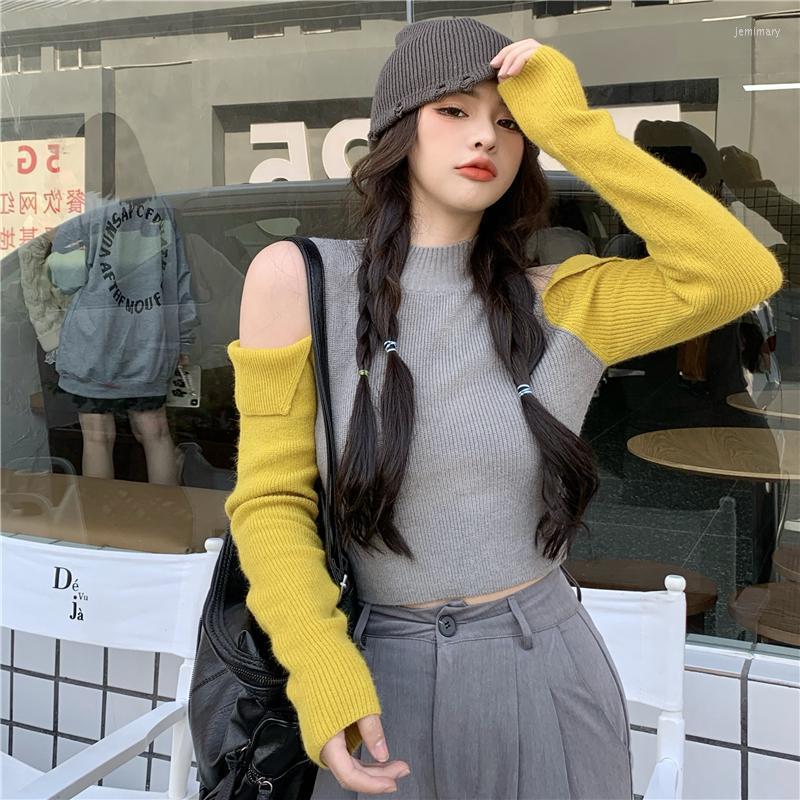 Women's Sweaters Off Shoulder Slim Crop Top Spring Autumn Clothing Fashion Brand Hollow Out Pullovers Female Korean Style Jemi22, Multi
Women's Sweaters Off Shoulder Slim Crop Top Spring Autumn Clothing Fashion Brand Hollow Out Pullovers Female Korean Style Jemi22, Multi