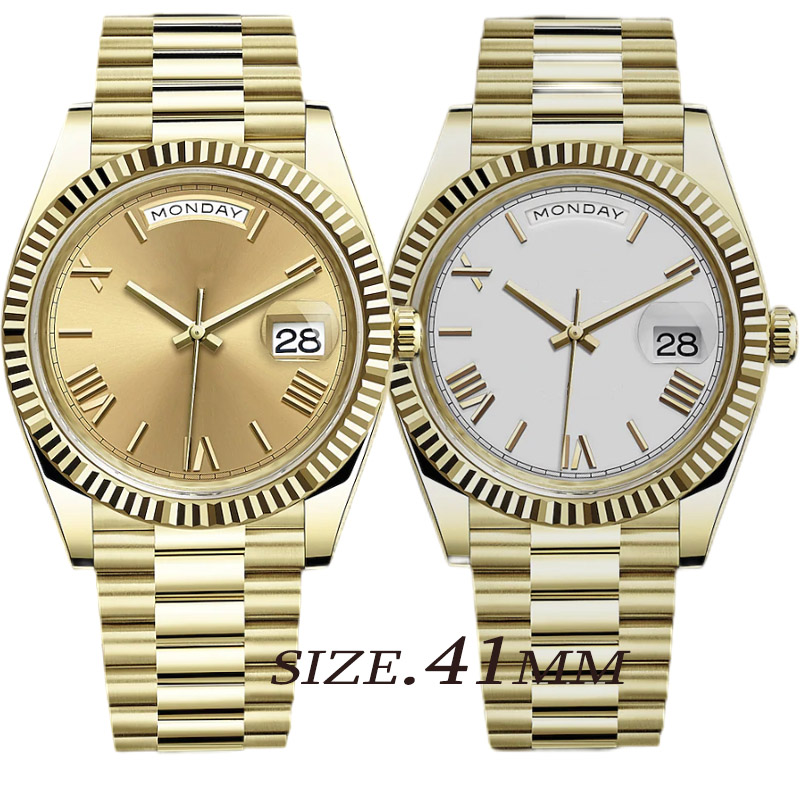 Mens Ladies Automatic Date Watch 41mm Stainless Steel Gold Bracelet Movement Mechanical Waterproof Luminous Watch, Tool
Mens Ladies Automatic Date Watch 41mm Stainless Steel Gold Bracelet Movement Mechanical Waterproof Luminous Watch, Tool