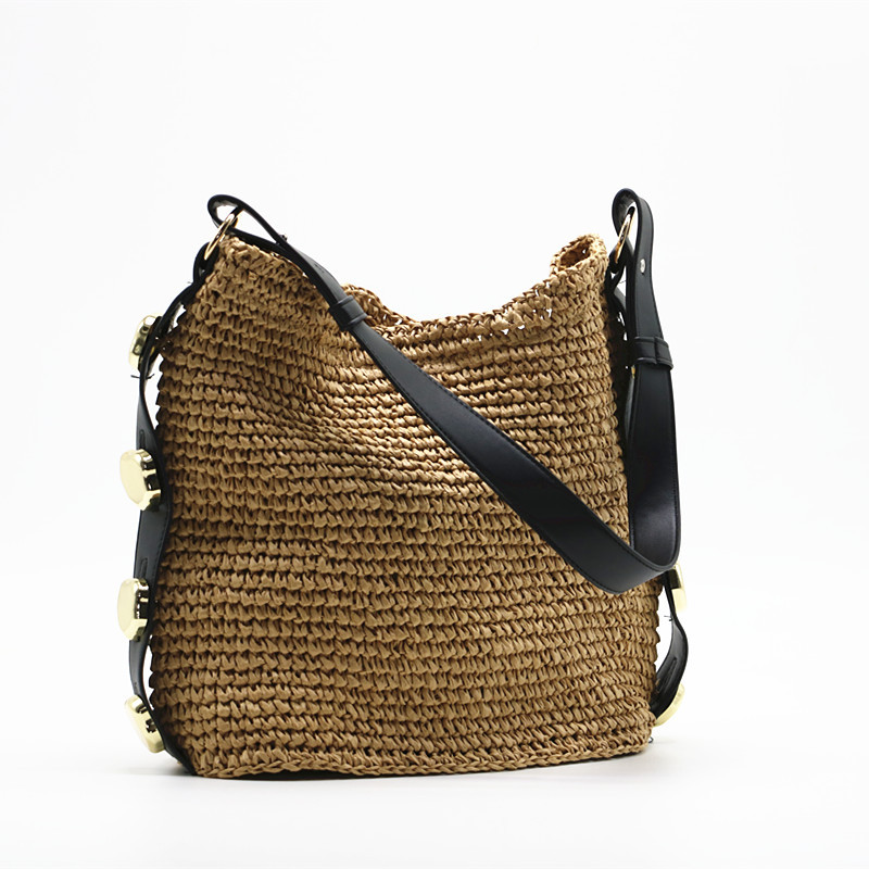 New Apple hand hook woven bag camel straw bag shoulder beach large capacity handbag
New Apple hand hook woven bag camel straw bag shoulder beach large capacity handbag