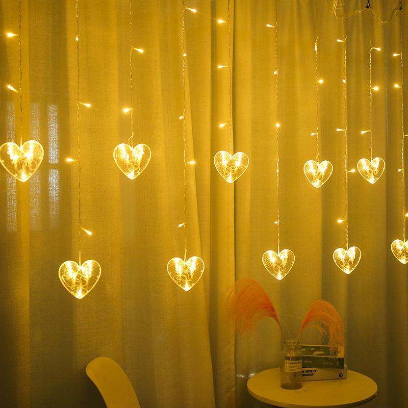 Party Decoration 2.5M EU Plug LED Heart-shaped String Curtain Lights Christmas Love Fairy Garlands Outdoor For Wedding Garden Decor Xx23
Party Decoration 2.5M EU Plug LED Heart-shaped String Curtain Lights Christmas Love Fairy Garlands Outdoor For Wedding Garden Decor Xx23