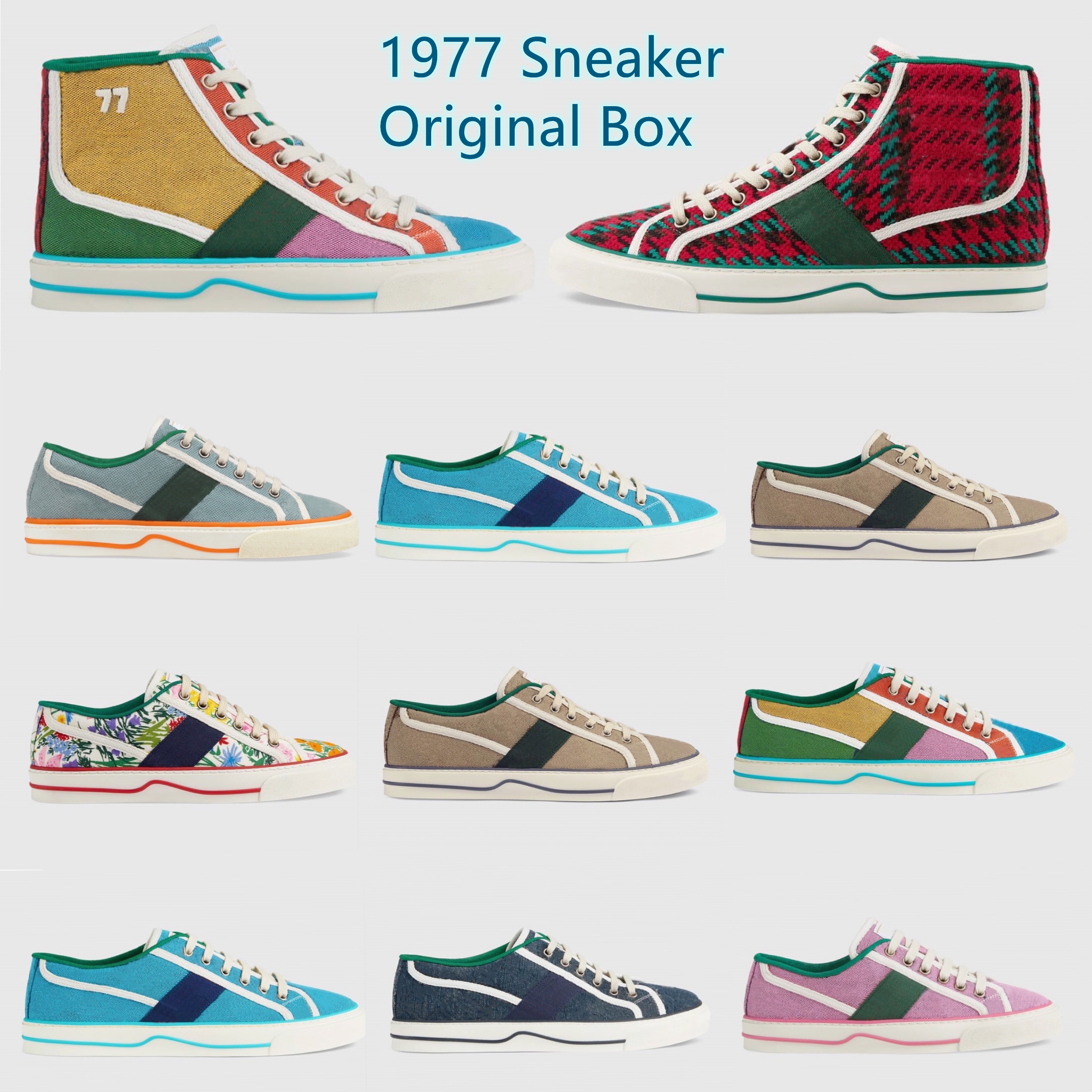 TOP Designers Tennis 1977 Sneaker Canvas Luxurys Brand Shoe Beige Blue Washed Jacquard Denim Women Shoes Ace Rubber Sole Embroidered Vintage Casual Sneakers, Color26
TOP Designers Tennis 1977 Sneaker Canvas Luxurys Brand Shoe Beige Blue Washed Jacquard Denim Women Shoes Ace Rubber Sole Embroidered Vintage Casual Sneakers, Color26