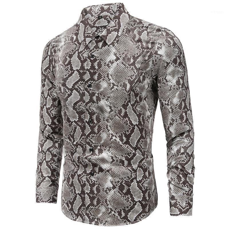 Brand Design Men Snake Scale Pattern Polyester Long Sleeve Casual Shirt Men' Shirts, Grey
Brand Design Men Snake Scale Pattern Polyester Long Sleeve Casual Shirt Men' Shirts, Grey