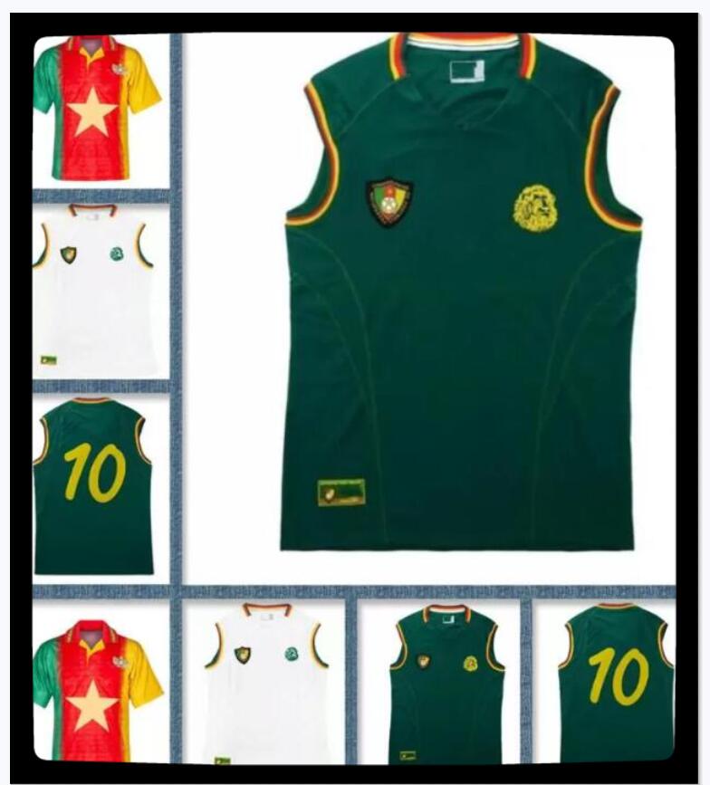 Retro classic 1994 1995 2002 Cameroon soccer jerseys Eto'o MBOMA MILLA home away football vest tank top shirt, Black
Retro classic 1994 1995 2002 Cameroon soccer jerseys Eto'o MBOMA MILLA home away football vest tank top shirt, Black