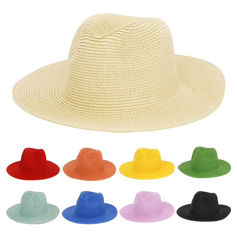 Outdoor Straw Hat Retro Cowboy Hats Travel Beach Sun Protection Caps Plain Summer Wide Brim Sunhat Vintage UV Flat Top Bucket Caps 25 Colors B59
Outdoor Straw Hat Retro Cowboy Hats Travel Beach Sun Protection Caps Plain Summer Wide Brim Sunhat Vintage UV Flat Top Bucket Caps 25 Colors B59