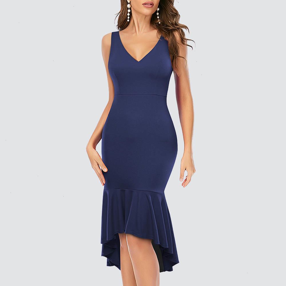 Women Sexy Elegant Evening Casual Dresses Party Sleeveless Deep V Neck Frill Hemline Slim High Waist Midi Dress Hb671, Dark blue
Women Sexy Elegant Evening Casual Dresses Party Sleeveless Deep V Neck Frill Hemline Slim High Waist Midi Dress Hb671, Dark blue