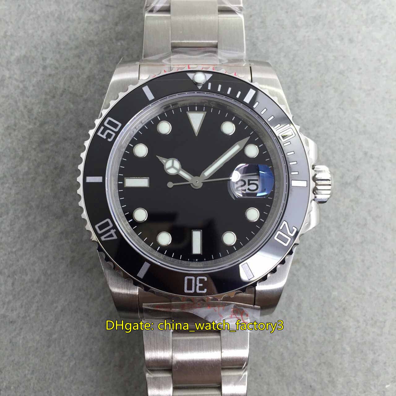 BP Maker A2836 Mens Watch ETA 2836 Movement 40mm 116610 114060 116613 116619 LumiNova Watches Sapphire Glass Ceramic Bezel Mechanical Automatic Men's Wristwatches, Plastic box