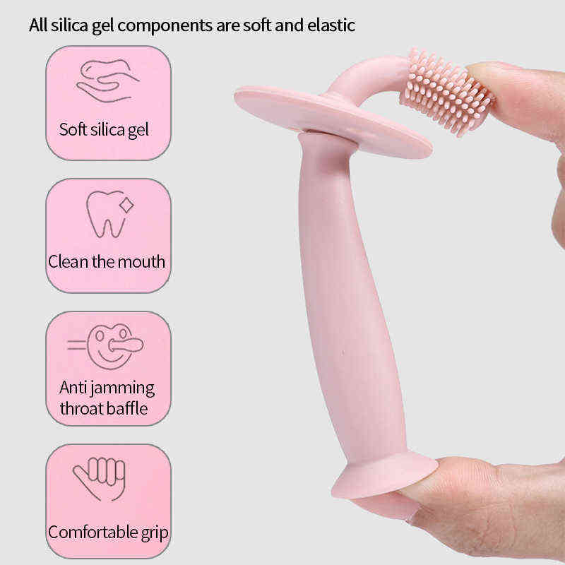 Toothbrush Soft Silicone Baby Training Toothbrush Oral Care Tooth Brush for Infant Teeth Cleaning Tool Children Tooth Gifts 0511