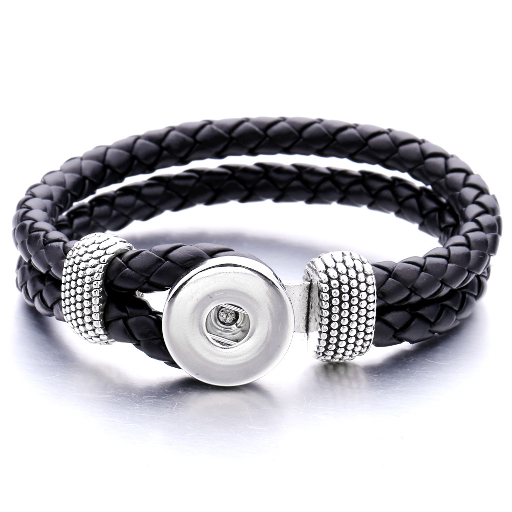 silver Metal 18MM Ginger Snap Button Base Connectors for DIY Snaps Leather Bracelet Jewelry making accessorie