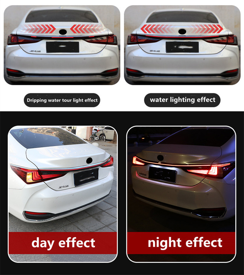 auto tail lights For ES300 ES 18-21 ES260 ES200 Full LED Tail Light rear fog turn signal brake taillights assembly