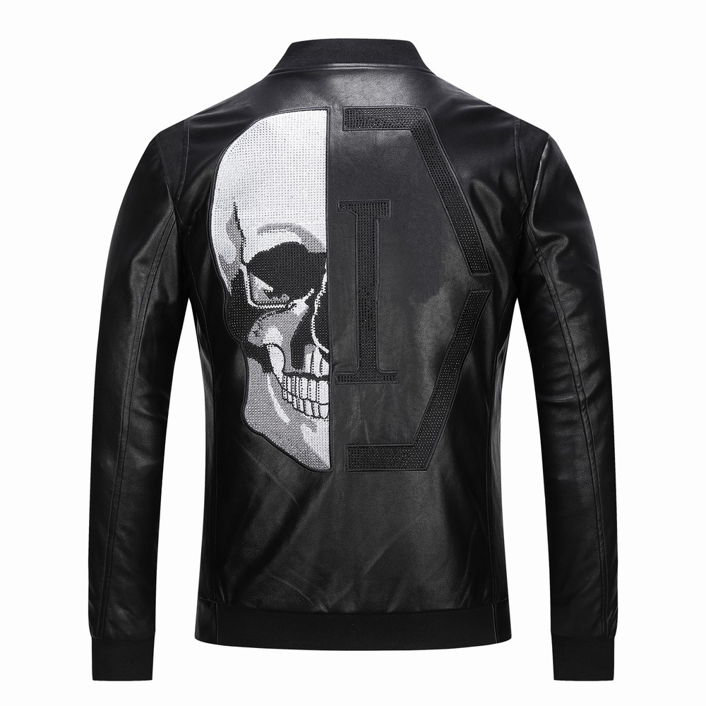 Plein-brand Men's PP Skull Embroidery Leather fur Jacket Thick Baseball Collar Jacket coat Simulation Motorcycle, Black
Plein-brand Men's PP Skull Embroidery Leather fur Jacket Thick Baseball Collar Jacket coat Simulation Motorcycle, Black