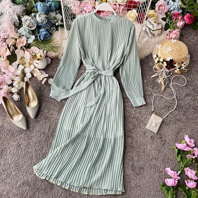 Casual Dresses Pleated Dress Women Elegant Chiffon Long Midi Sleeve Boho 2022 Spring Autumn Clothes Vintage Vestidos, Long dress
Casual Dresses Pleated Dress Women Elegant Chiffon Long Midi Sleeve Boho 2022 Spring Autumn Clothes Vintage Vestidos, Long dress
