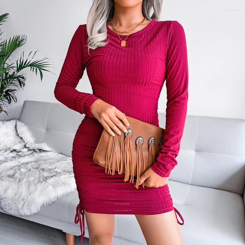 Casual Dresses Autumn O Neck Slim Bodycon Mini Dress Women' Bandage Drawstring Long Sleeve Stretch 2022 Khaki Female Vestidos, 03
Casual Dresses Autumn O Neck Slim Bodycon Mini Dress Women' Bandage Drawstring Long Sleeve Stretch 2022 Khaki Female Vestidos, 03