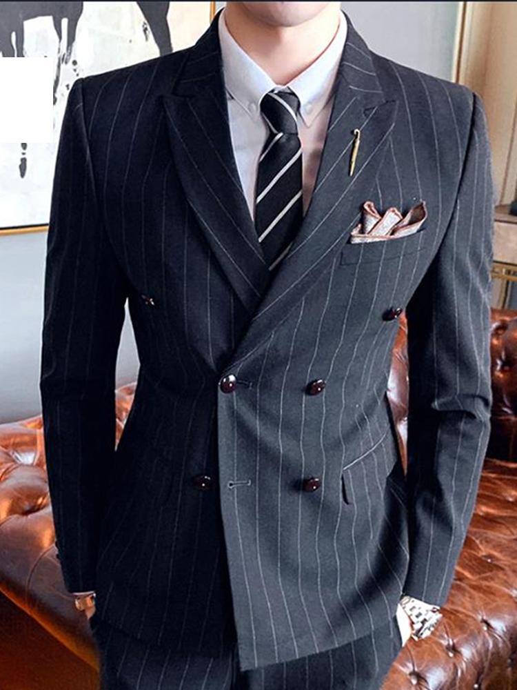 Men's Suits & Blazers Jacket Vest Pants / High-end Brand Formal Business Striped Double-breasted Men's Three-piece Suit Groom Wedding Dr, Black
Men's Suits & Blazers Jacket Vest Pants / High-end Brand Formal Business Striped Double-breasted Men's Three-piece Suit Groom Wedding Dr, Black
