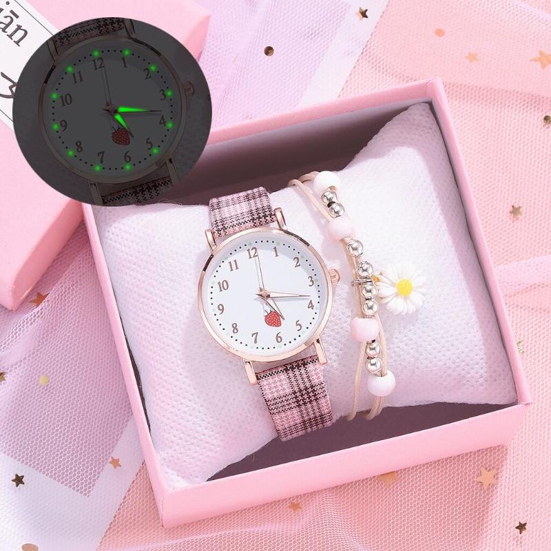 Wristwatches 2022 -selling Girl Watch Quartz Cute Strawberry Luminous Women Casual Watches For Relojes Para Mujer, Gray
Wristwatches 2022 -selling Girl Watch Quartz Cute Strawberry Luminous Women Casual Watches For Relojes Para Mujer, Gray