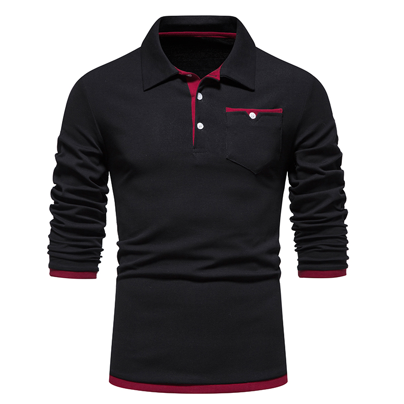 2022 Happyjeffery Mens Polo T Shirt European Size Fashion With Pocket Long Slee…