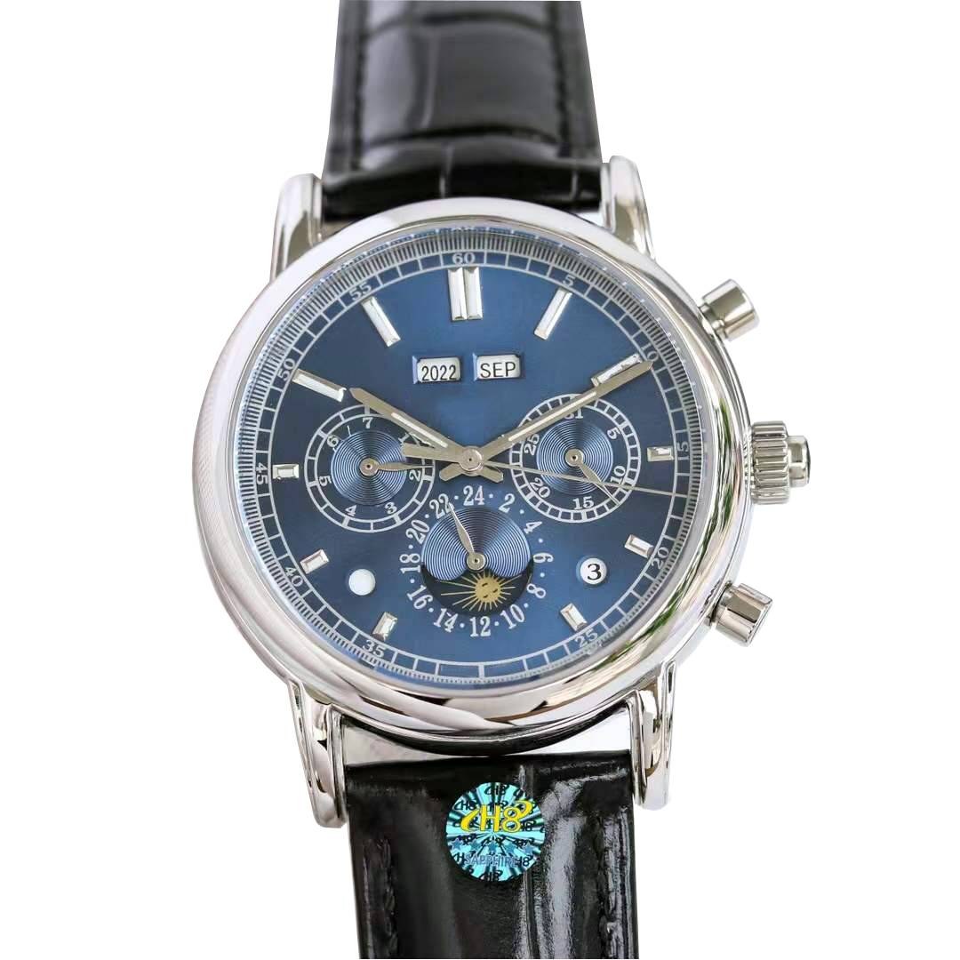 Mens Automatic Watches Brown/Black Leather Strap Mechanical Wristwatches with Moon Phase Face - Waterproof 50M Luminous Date Chronograph, Silver/white dial
Mens Automatic Watches Brown/Black Leather Strap Mechanical Wristwatches with Moon Phase Face - Waterproof 50M Luminous Date Chronograph, Silver/white dial