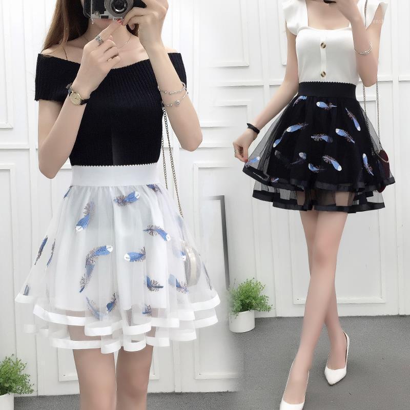 High Waist A- Line Bubble Skirt Summer Mesh Pleated Woman Skirts Mujer Faldas Saias Mulher, Black-1
High Waist A- Line Bubble Skirt Summer Mesh Pleated Woman Skirts Mujer Faldas Saias Mulher, Black-1
