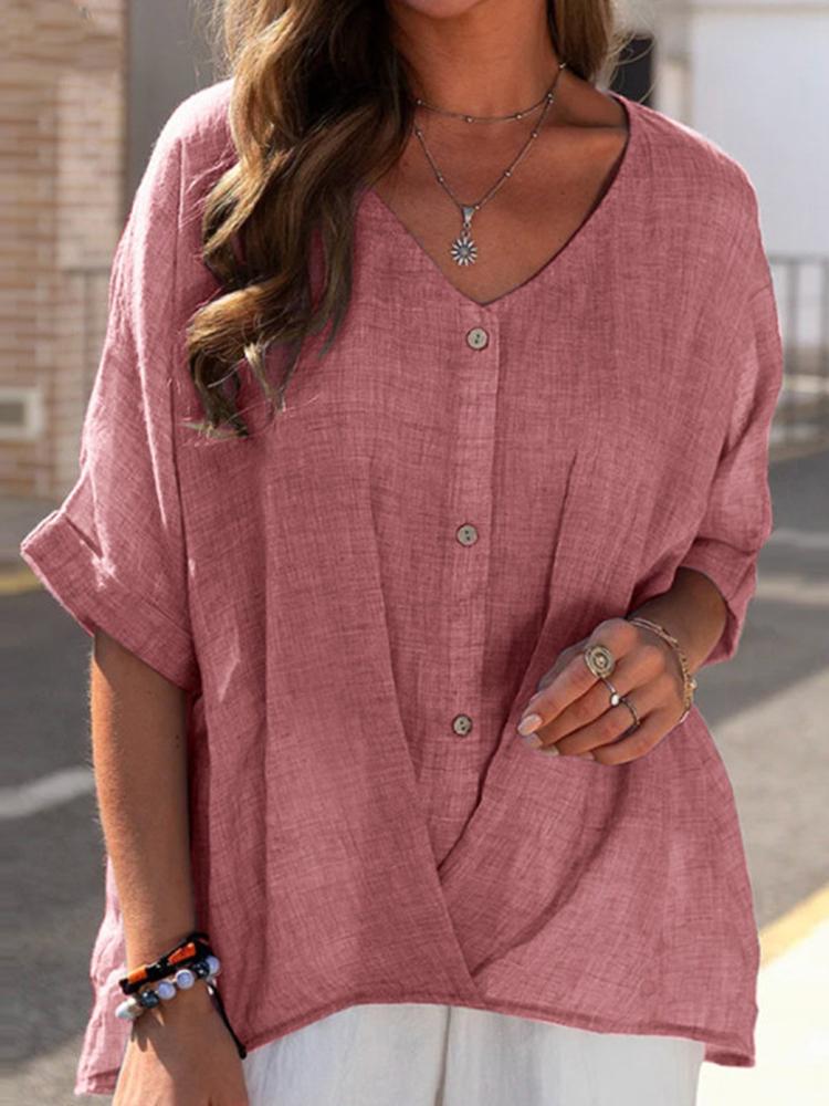 Women' Blouses & Shirts Plus Size Woman Loose Casual Summer Solid Retro V Neck Tops Linen Short Sleeve 2022 Simple Female Fashion ShirtWome, 03 gray
Women' Blouses & Shirts Plus Size Woman Loose Casual Summer Solid Retro V Neck Tops Linen Short Sleeve 2022 Simple Female Fashion ShirtWome, 03 gray