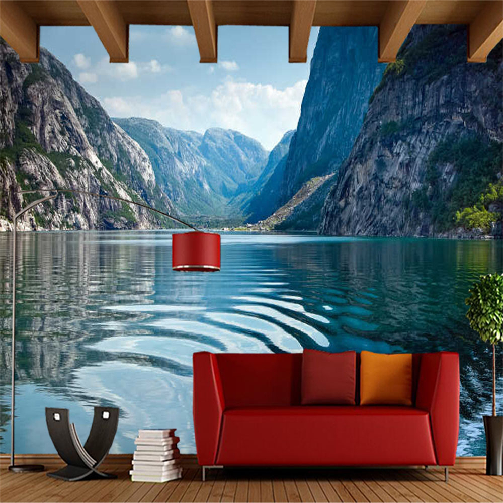 Papel de parede natural scenery 3d wallpaper living room kitchen tv wall bedroom wall papers home decor mural