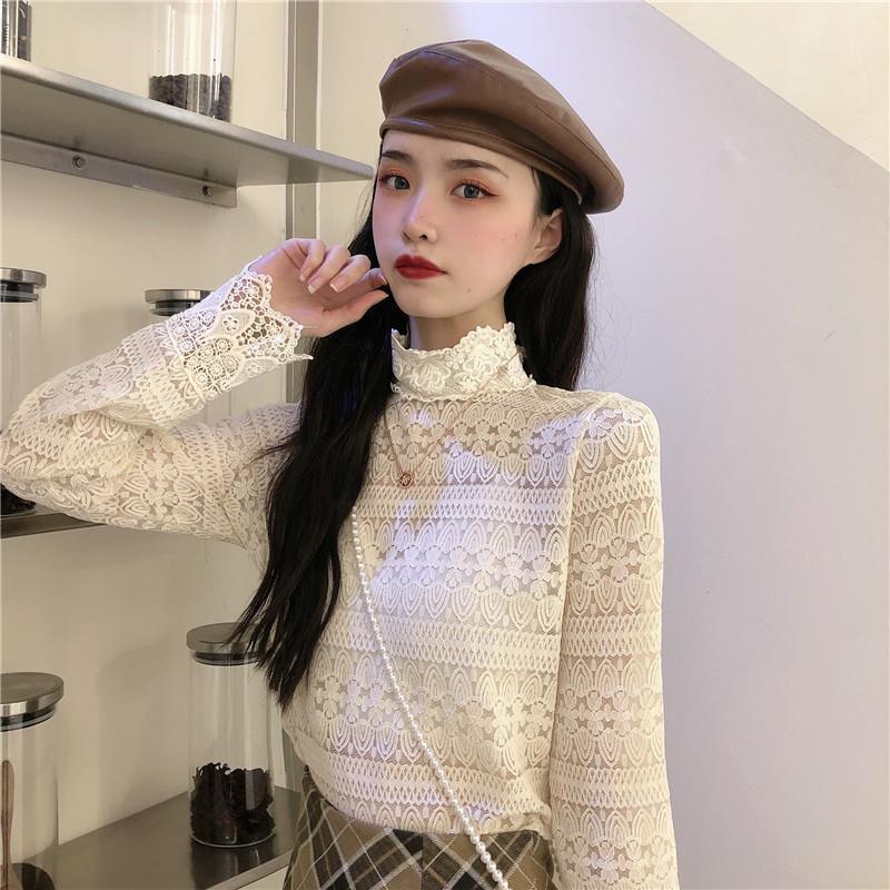 Lady Fashion Sweet Lantern Long Sleeve Lace Blouse Women Elegant White Sexy Hollow Out Embroidery Tops Spring Fall Shirt Women's Blouses & S
Lady Fashion Sweet Lantern Long Sleeve Lace Blouse Women Elegant White Sexy Hollow Out Embroidery Tops Spring Fall Shirt Women's Blouses & S